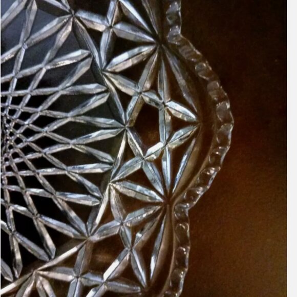 Vintage Avon Clear Pressed Glass Nut Candy Or Trinket Dish 6.25 in - Picture 4 of 8